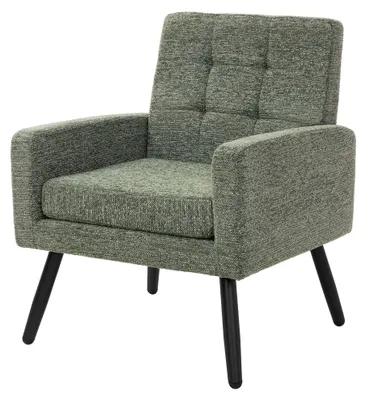 Produktbild von ML-Design Sessel Wohnzimmer, Relaxsessel mit Armlehnen, Lesesessel bequem, Polstersessel mit Stahlgestell, Fernsehsessel, Loungesessel, Grün
