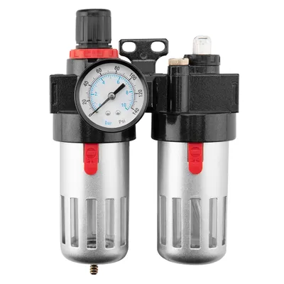 Productafbeelding van Drainagefilter 1/2" met drukregelaar en smering (metaal) - NEO TOOLS - 14-734