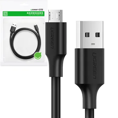 Zdjęcie produktu dla Ugreen Kabel Przewód Usb - Micro Usb 2A 1M Czarny (60136)