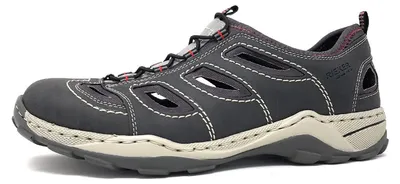 Produktbild von Rieker Slipper gelocht gefloch. modisch in grau, Gr. 40