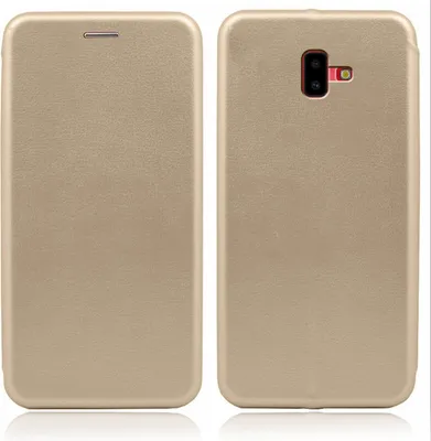 Produktbild von Handy Schutz Hülle für Samsung Galaxy J6 Plus Handytasche mit Magnetdeckel Kartenfach und Standfunktion Klapphülle Gold