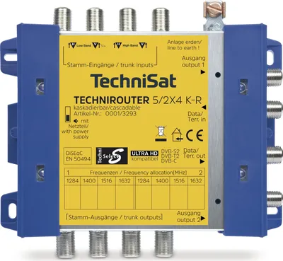 Produktbild von TechniSat TECHNIROUTER 5/2x4 K-R | Kaskade für Digitale Einkabellösung, DiSEqC