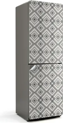 Produktbild von Dreiecke auf einem Aquarellhintergrund – Kühlschrank Aufkleber – Klebefolie Kühlschrank – Kühlschrank Nachbildung – Kühlschrankfolie selbstklebend – Küchen Dekoration – 60x190 cm