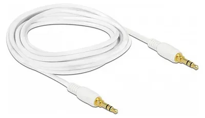 Produktbild von DeLOCK 85550, 3.5mm, Männlich, 3.5mm, Männlich, 2 m, Weiß