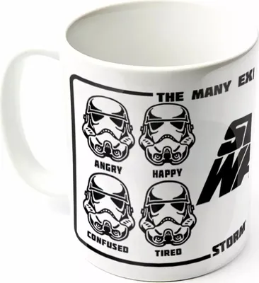 Image de Star Wars - Tasse à café "Expressions Of A Stormtrooper" PM1589 (Taille unique) (Blanc/Noir)