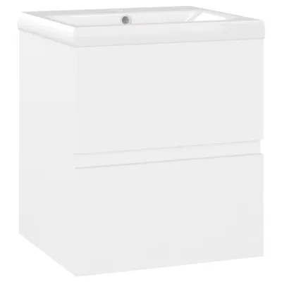Obrázok produktu pre vidaXL Vanity Unit so zabudovaným umývadlom Biely drevený materiál