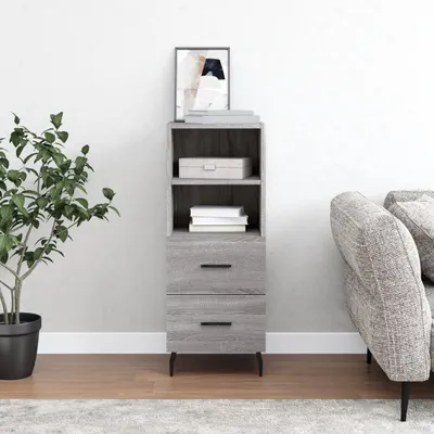 Produktbild von vidaXL Sideboard Grau Sonoma 34,5x34x90 cm Holzwerkstoff