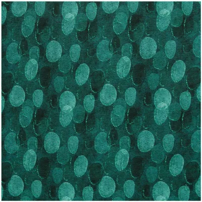 French Terry Dots von Swafing – Modal-Mix Sommersweat mit abstrakten Punkten in Dunkelpetrol und Smaragdgrün Motiv 2