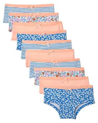 Produktbild von A. Essentials Mädchen Hipster-Unterhosen aus Baumwoll-Jersey, 10er Pack, Pfirsic