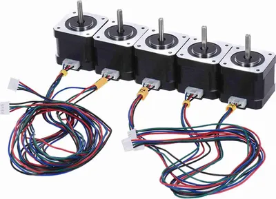 Obrázok produktu pre 5ks Nema 17 krokový motor s riadením krokového motora 2 fázy 1,8 stupňa 0,9 A 0,4 N.M 42 mm s káblom 3D tlačiarne / CNC príslušenstva