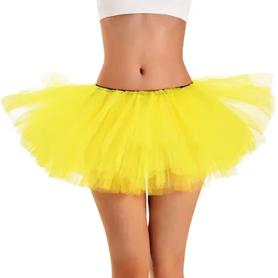 Produktbild von Phantomon Tutu-Rock für Damen, Teenager, klassisch, elastisch, 5 Schichten, Tüll