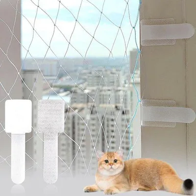 Produktbild von Selbstklebende Haken für Außen 50 Stück für Katzenbeschermungsnetz - Balkon - Installation ohne Bohren