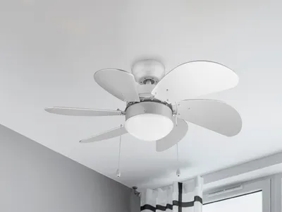 Produktbild von Tristar VE-5810 Deckenventilator, Haushalts-Lamellenlüfter, Silber, Zimmerdecke, Metall, 45,2 dB, 240 RPM