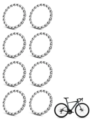 Fahrrad-Kugellager-Set 8 Stück, Ø 40 mm, Edelstahl, silber