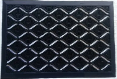 Obrázok produktu pre Home Elements Gumová rohožka Vlnky čierna 45 x 75 cm