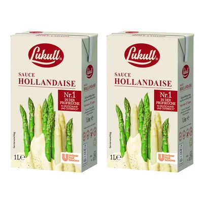 Image de Lukull Sauce hollandaise à la consistance délicatement crémeuse 1000ml pack de 2