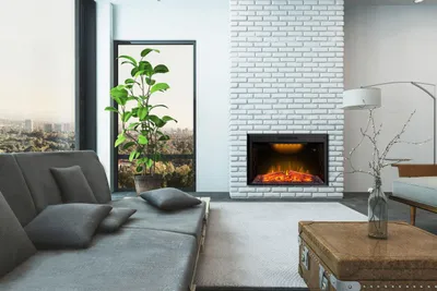 Produktbild von Garlivo Elektrokamineinsatz 'Inside 23' | LED Einbaukamin in schwarz mit Heizung (1500 W) | HxBxT: 53,1x64,4x22,5 cm