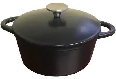 Produktbild von Gusseiserne Kasserolle - BAUMALU - 336407 - Rund 26 cm - Mattschwarz