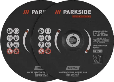 Produktbild von PARKSIDE PERFORMANCE® Trennscheiben- / Schruppscheiben 230mm (Schruppscheiben 2 tlg.)