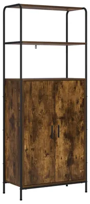 Immagine prodotto di Mobile contenitore alto in legno impiallacciato effetto noce, dimensioni 40 x 33 x 161 cm