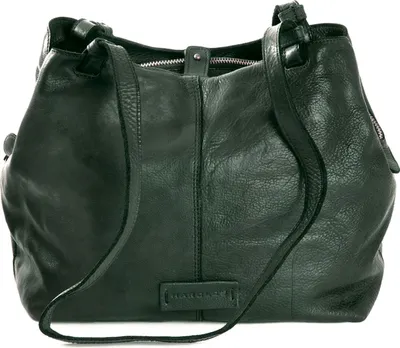 Produktbild von HAROLD'S Leder Schultertasche Submarine Shopper Twin Green dunkelgrün