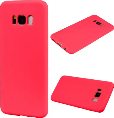 Produktbild von für Samsung S8 plus Lovely Candy Color Matte TPU Anti-Scratch rutschfeste Schutzhülle Zurück Fallrot
