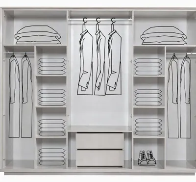 Produktbild von Kleiderschrank Modern Beige Designer-Kleiderschrank Goldeinsätze