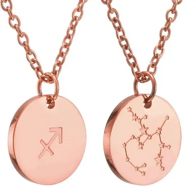 Produktbild von AFSTALR Sternzeichen Kette Schütze Gold 28 Karat Roségold Edelstahl