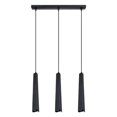 Image de Lampe suspendue PRYSM 3L noir 3xG9 8W acier 120x5x45cm Sollux Lighting