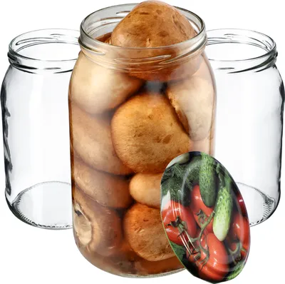 Immagine prodotto di KADAX barattoli per conserve 900 ml, barattoli per conserve, barattoli per conserve con coperchio a vite, barattoli per conserve utilizzabili come barattoli per marmellata, barattoli per la conservazione, barattoli per conserve (8 pezzi, verdure)