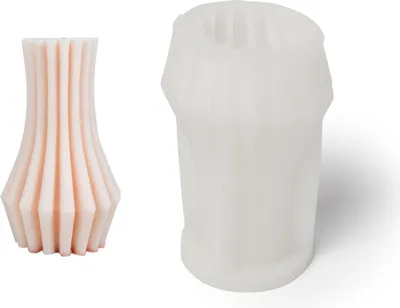 Image de Moule à bougie en silicone, forme colonne, 123 x 76 mm