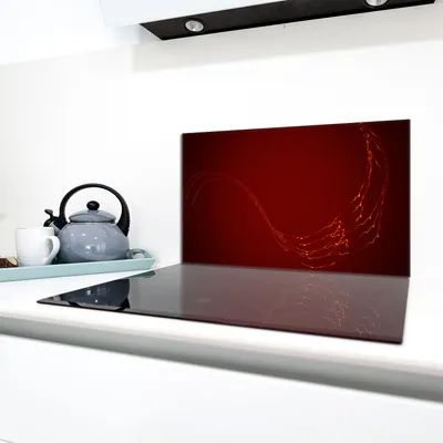 Imagen del producto de Placa de vitrocerámica protectora para cocina, 90x52 cm, color rojo