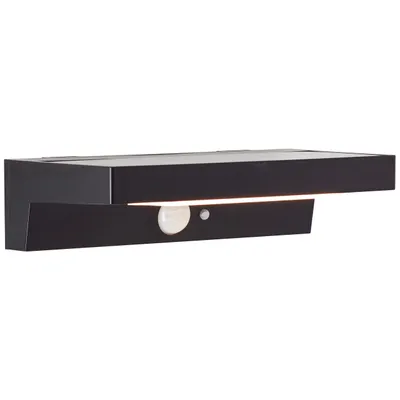 Produktbild von BRILLIANT schwarze Solar Außenwandleuchte BARKER | inkl. Bewegungsmelder | 3W 430lm 4000K | Kunststoff