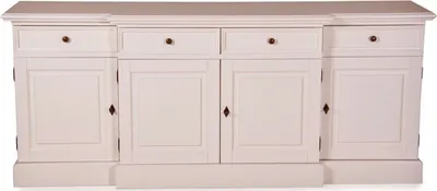 Produktbild von Casa Padrino Shabby Chic Landhaus Stil Kommode Weiß B 217 cm - H 90 cm Möbel Diele Esszimmer Schrank