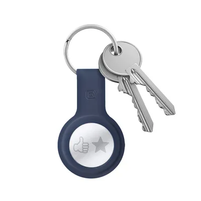 Produktbild von Crong Silikonhülle mit Schlüsselring - Etui ochronne brelok do Apple AirTag (granatowy)