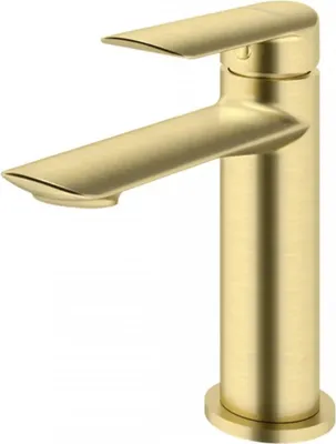 Immagine prodotto di Miscelatore lavabo senza scarico (tappo) oro spazzolato