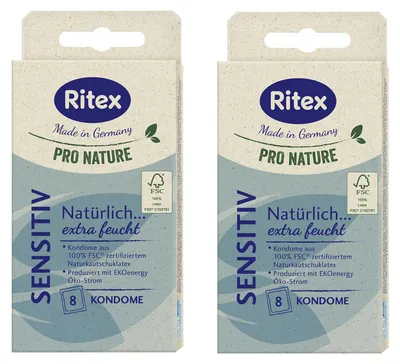 Produktbild von 16x Ritex Pro Nature Sensitiv Kondome gefühlsecht extra dünn - Standardgröße