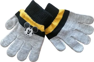 Obrázek produktu pro Dětské pletené rukavice Disney Mickey Mouse , šedé, velikost cca 4-8 let