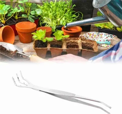 Obrázek produktu pro 2 v 1 Bonsai Root Rake Zahradní pinzeta z nerezové oceli Zahradní nářadí