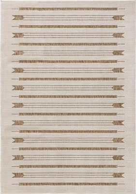 Produktbild von benuta In- & Outdoor Teppich Kaleo Creme/Beige 300x400 cm Teppich Wohnzimmer Outdoorteppich Rechteckig Muster Modern Kurzflor Skandinavisch