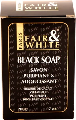 Produktbild von Fair and White Original Cosmetics for Dark Skin Black Soap 200g