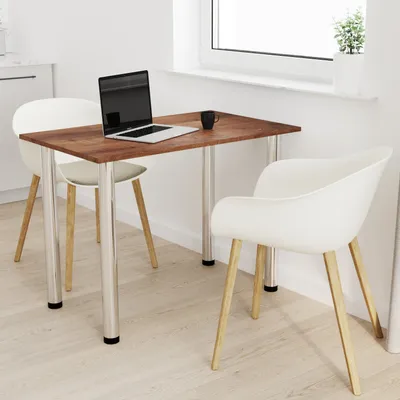 Produktbild von AKKE Antik Eiche Küchentisch mit chrom beine LxBxH: 100x60x74 cm
