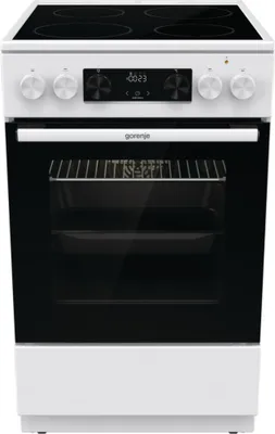 Produktbild von Gorenje GEC5C 41 WG Elektro-Standherd - Weiß - Glaskeramik-Kochfeld - 70 Liter - GentleClose - Schnellaufheizung - Pizzamodus 300°C - Teleskopauszug - AquaClean
