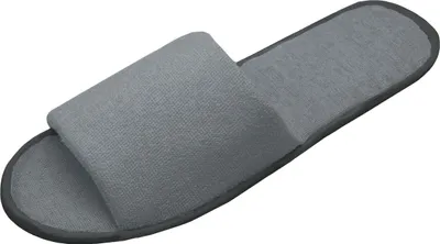 Produktbild von Frottierslipper (10er-Set) mit Antirutschnoppen, Universalgröße, anthrazit