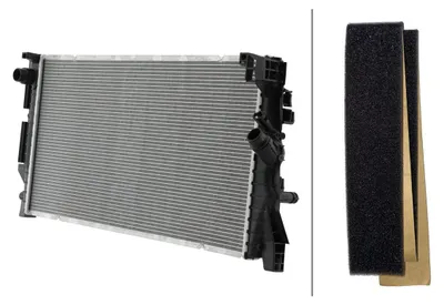Produktbild von Kühler Motorkühlung Kühlrippen gelötet 680 x 350 mm HELLA für u.a. MINI