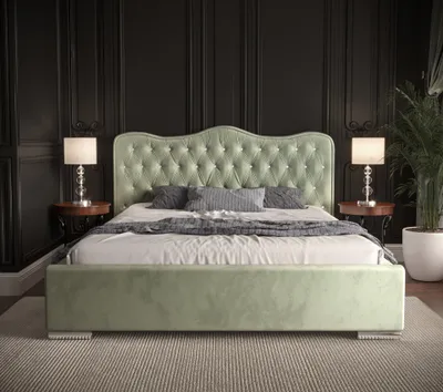 Produktbild von FURMEB24 - Elegantes Polsterbett 140x200 Royal, gesteppt mit Kristallen, mit Container und Rahmen - Luxus Design fr Ihr Schlafzimmer!