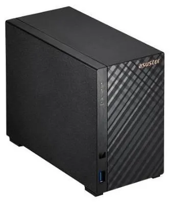 Zdjęcie produktu dla Serwer NAS, ASUSTOR AS1202T, 2 kieszenie, 1 GB pamięci DDR4, czterordzeniowy procesor Realtek RTD1619B, 2,5 GbE, 3 lata gwarancji