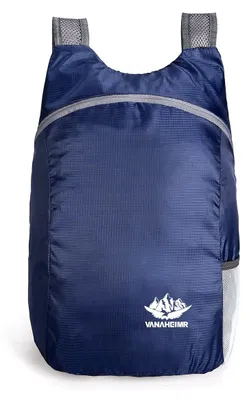 Produktbild von INF Faltbarer Polyester Rucksack wasserdicht für Reisen und Alltag Navy blau