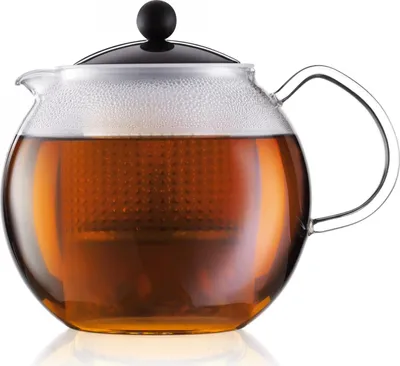 Produktbild von Bodum Assam, Einzelne Teekanne, 500 ml, Schwarz, Transparent, Glas, Kunststoff, 210 mm, 100 mm