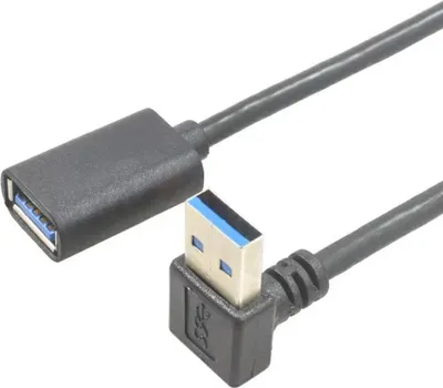Produktbild von C62 USB 3.0 Verlängerungskabel Kabel Adapter nach oben abgewinkelt 90° 30cm